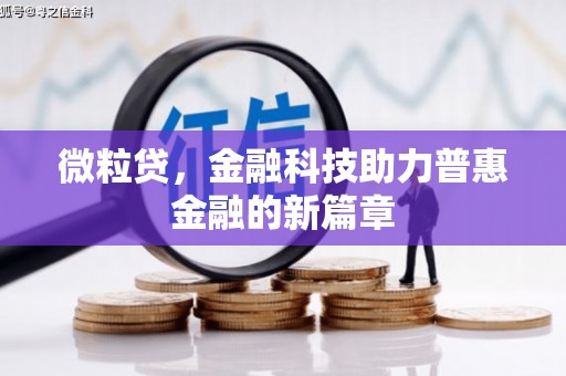 咸丰微粒贷，金融科技助力普惠金融的新篇章