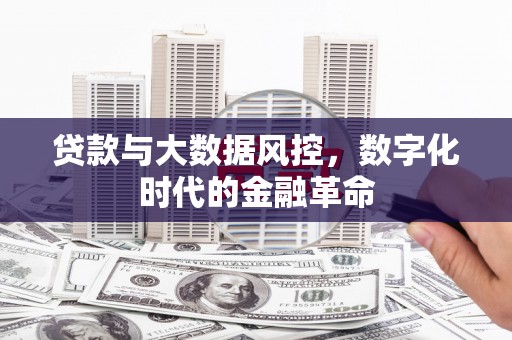 咸丰贷款与大数据风控，数字化时代的金融革命