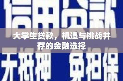 咸丰大学生贷款，机遇与挑战并存的金融选择