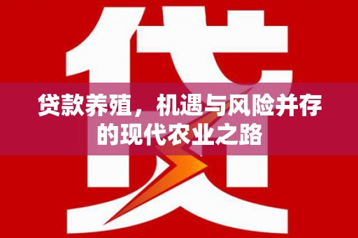 咸丰贷款养殖，机遇与风险并存的现代农业之路