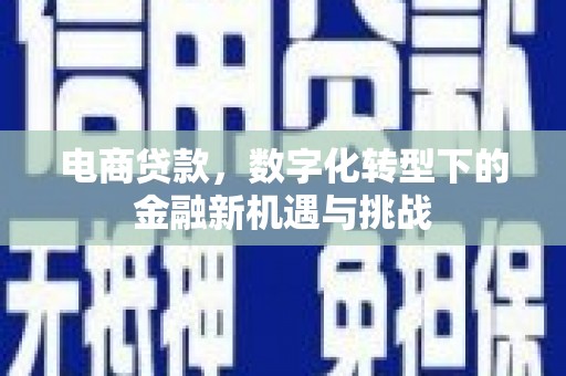 咸丰电商贷款，数字化转型下的金融新机遇与挑战