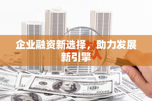 咸丰企业融资新选择，助力发展新引擎