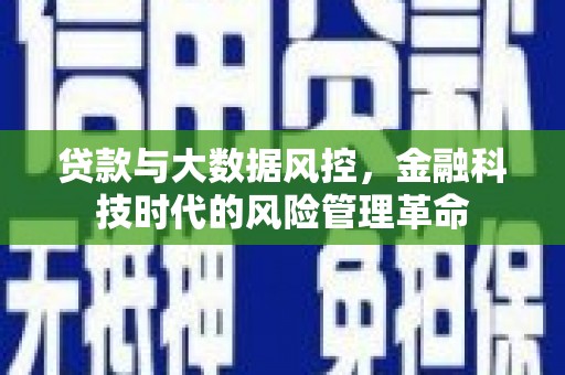 咸丰贷款与大数据风控，金融科技时代的风险管理革命