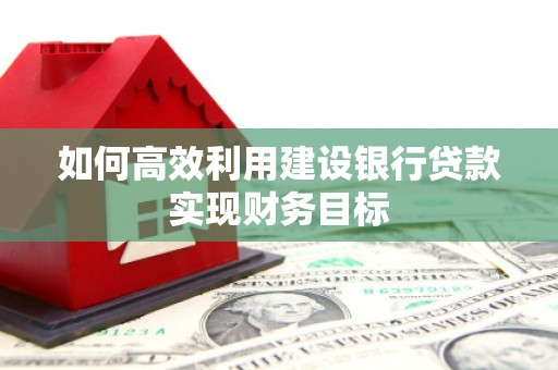 咸丰如何高效利用建设银行贷款实现财务目标