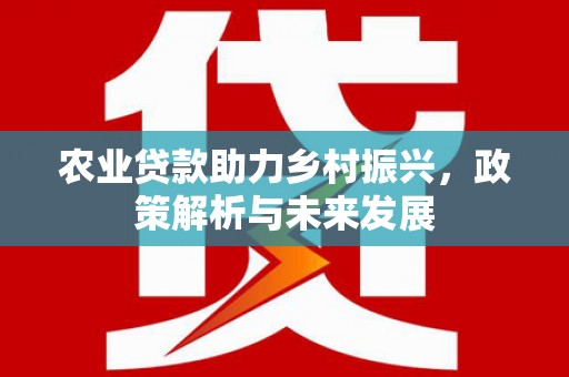 咸丰农业贷款助力乡村振兴，政策解析与未来发展
