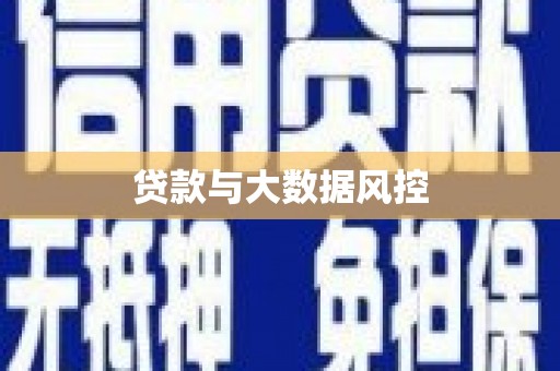 咸丰贷款与大数据风控