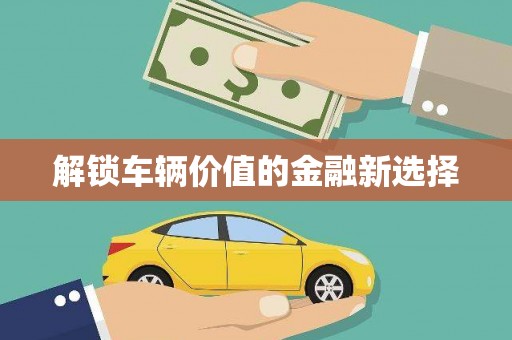 咸丰解锁车辆价值的金融新选择