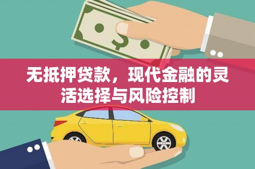 咸丰无抵押贷款，现代金融的灵活选择与风险控制