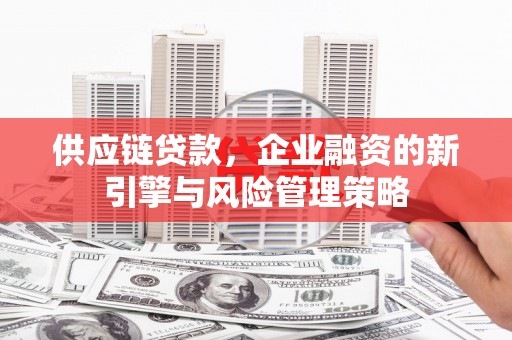 咸丰供应链贷款，企业融资的新引擎与风险管理策略