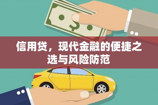 咸丰信用贷，现代金融的便捷之选与风险防范