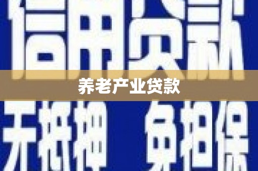咸丰养老产业贷款