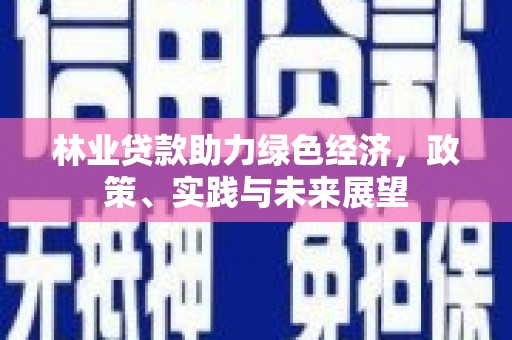 咸丰林业贷款助力绿色经济，政策、实践与未来展望