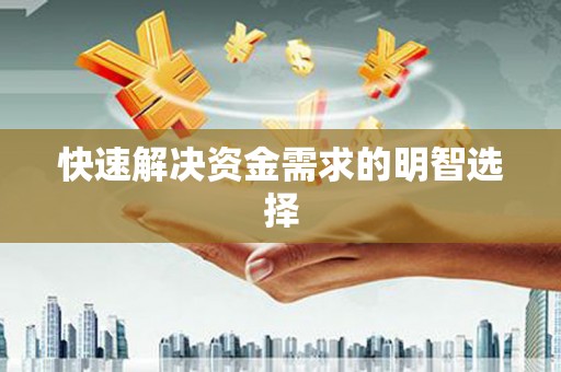 咸丰快速解决资金需求的明智选择