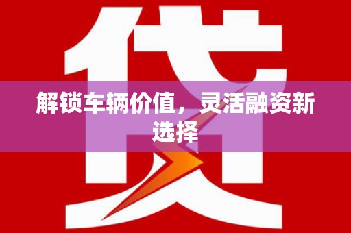 咸丰解锁车辆价值，灵活融资新选择