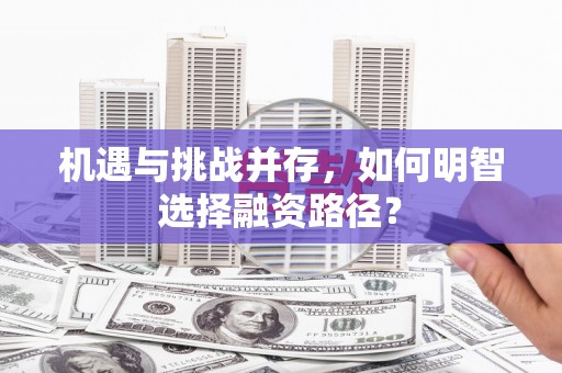 咸丰机遇与挑战并存，如何明智选择融资路径？