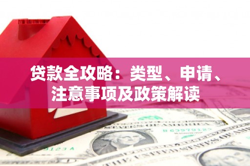 咸丰贷款全攻略：类型、申请、注意事项及政策解读