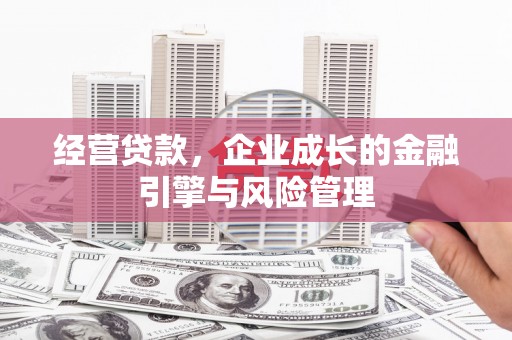 咸丰经营贷款，企业成长的金融引擎与风险管理